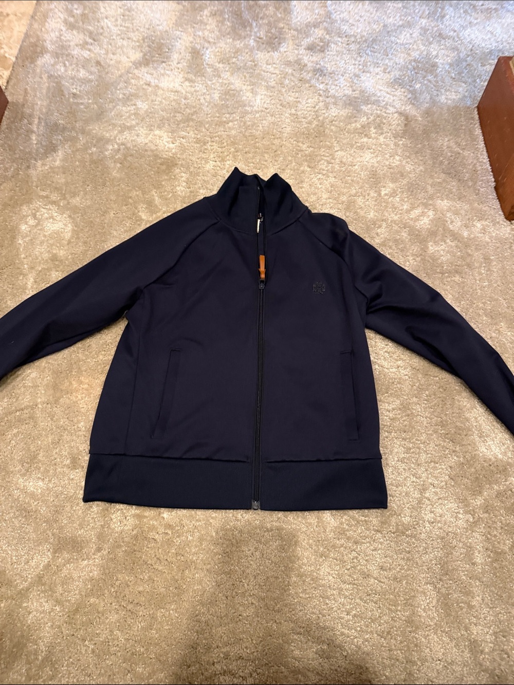 Tory Burch size med. Navy Zip-Front track Jacket